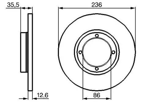 BOSCH Brake Disc (0986478712)