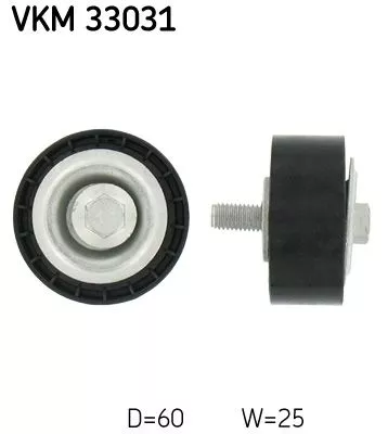 SKF Deflection/Guide Pulley, V-ribbed belt (VKM33031)