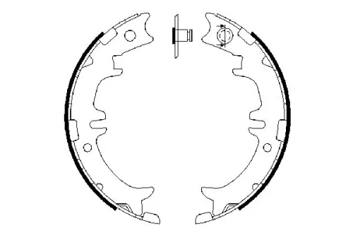 BOSCH Brake Shoe Set, parking brake (0986487615)