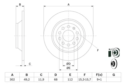 BOSCH Brake Disc (0986479257)