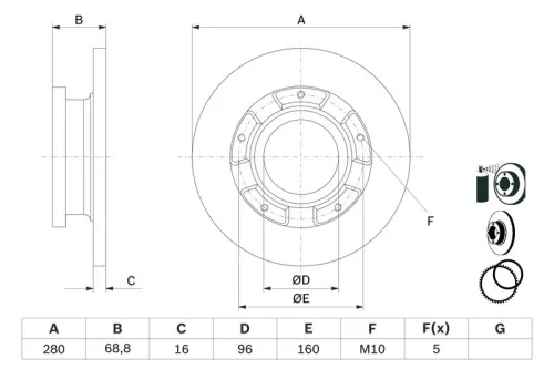 BOSCH Brake Disc (0986479401)