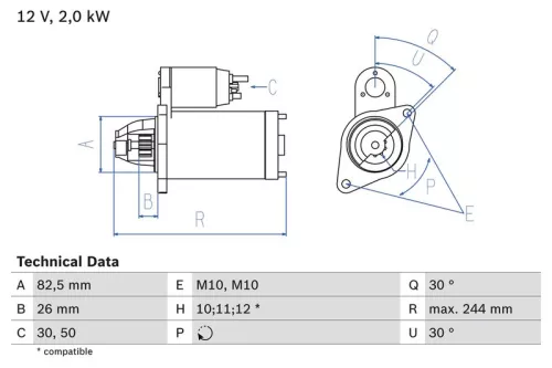 BOSCH Starter (0986017260)