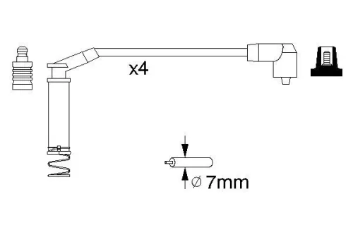 BOSCH Ignition Cable Kit (0986357124)