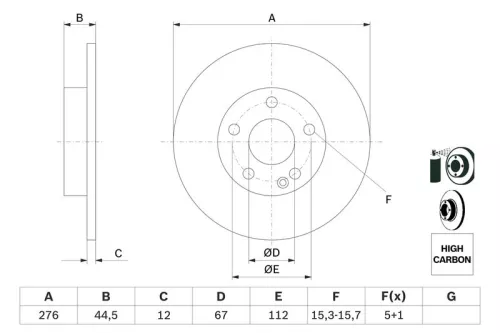 BOSCH Brake Disc (0986479185)