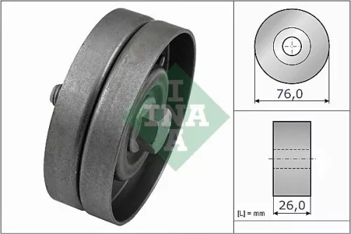 Deflection/Guide Pulley, V-ribbed belt