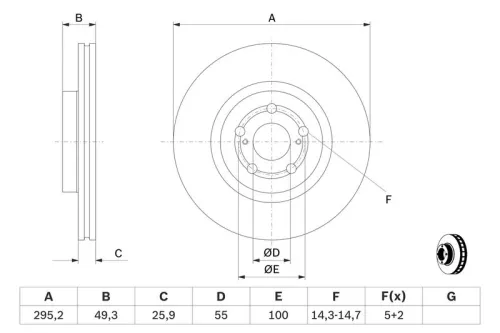BOSCH Brake Disc (0986479423)