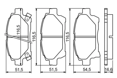 BOSCH Brake Pad Set, disc brake (0986494333)
