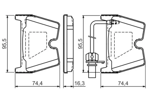 BOSCH Brake Pad Set, disc brake (0986494216)
