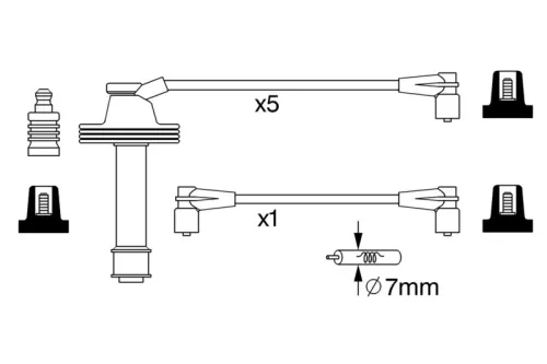 BOSCH Ignition Cable Kit (0986357232)
