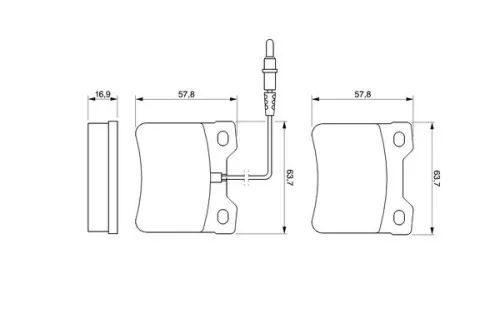 BOSCH Brake Pad Set, disc brake (0986494000)