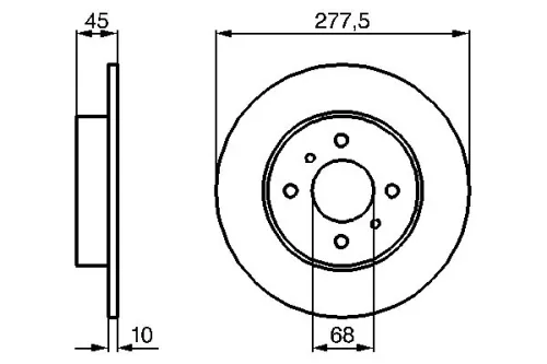 BOSCH Brake Disc (0986479105)