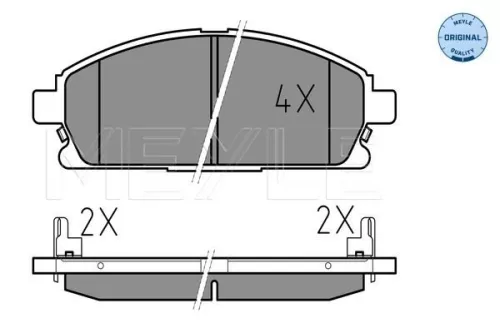 MEYLE Brake Pad Set, disc brake (0252342016/W)