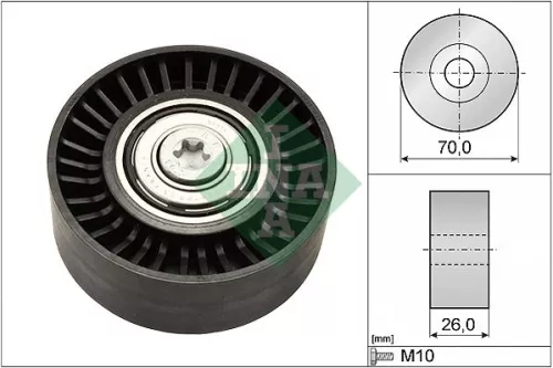Schaeffler INA Deflection/Guide Pulley, V-ribbed belt (532050510)