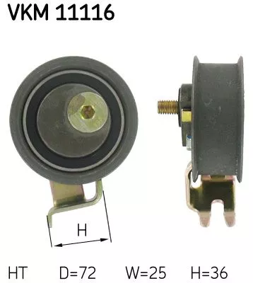 SKF Tensioner Pulley, timing belt (VKM11116)