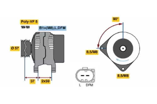 BOSCH Alternator (0986042830)