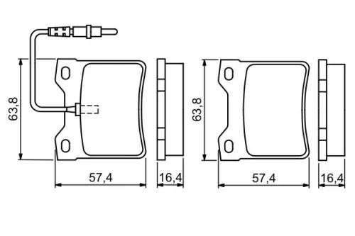 BOSCH Brake Pad Set, disc brake (0986494055)