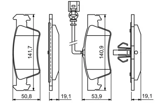 BOSCH Brake Pad Set, disc brake (0986494309)