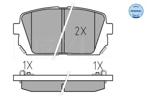 MEYLE Brake Pad Set, disc brake (0252449116/W)