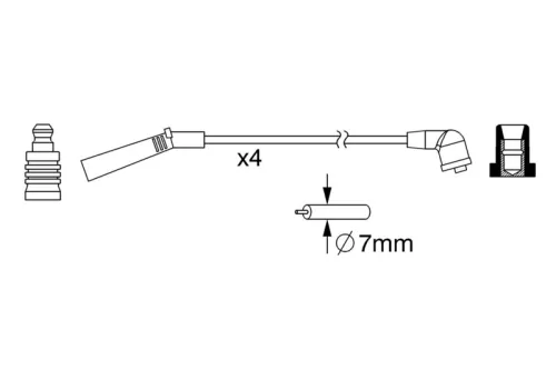 BOSCH Ignition Cable Kit (0986357093)