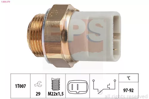 EPS Temperature Switch, radiator fan (1-850-279)