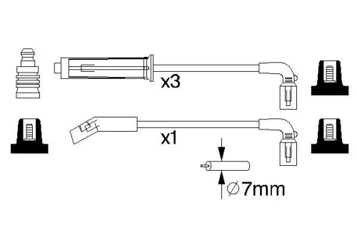 BOSCH Ignition Cable Kit (0986356980)