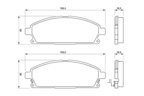 BOSCH Brake Pad Set, disc brake (0986424715)