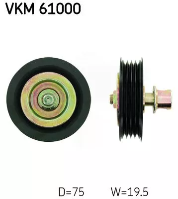 Deflection/Guide Pulley, V-ribbed belt