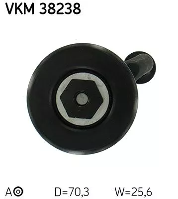 SKF Belt Tensioner, V-ribbed belt (VKM38238)