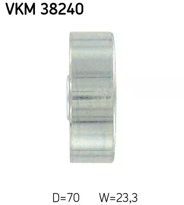 SKF Deflection/Guide Pulley, V-ribbed belt (VKM38240)