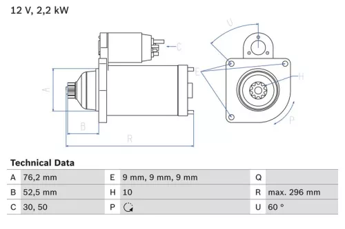 BOSCH Starter (0986016340)