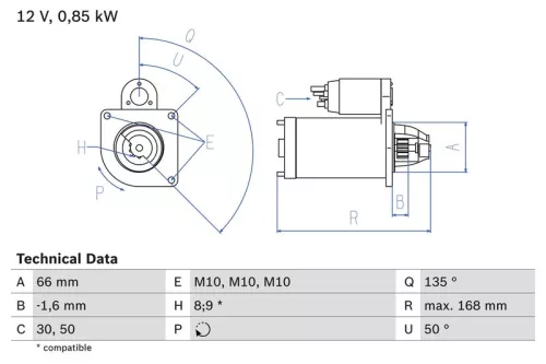 BOSCH Starter (0986021051)