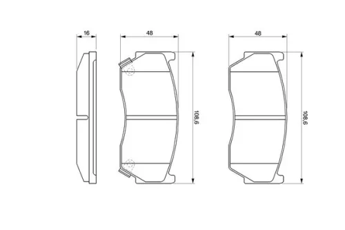 BOSCH Brake Pad Set, disc brake (0986424369)