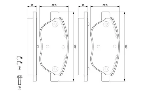 BOSCH Brake Pad Set, disc brake (0986494074)