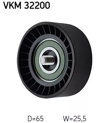 Deflection/Guide Pulley, V-ribbed belt
