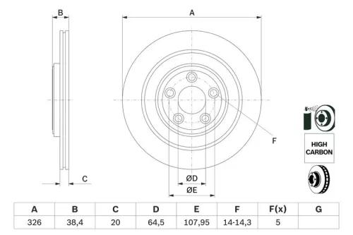 BOSCH Brake Disc (0986479628)