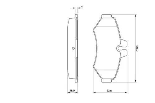 BOSCH Brake Pad Set, disc brake (0986424516)
