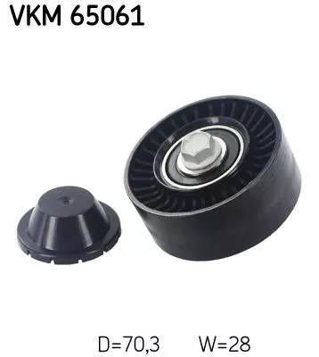 SKF Deflection/Guide Pulley, V-ribbed belt (VKM65061)