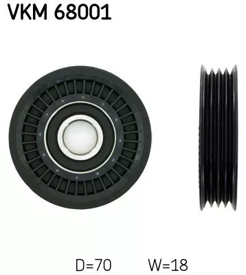 Deflection/Guide Pulley, V-ribbed belt