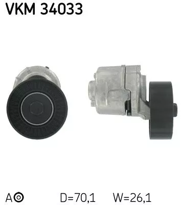 SKF Belt Tensioner, V-ribbed belt (VKM34033)