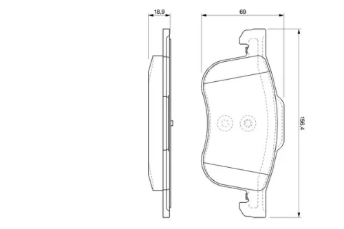 BOSCH Brake Pad Set, disc brake (0986424540)