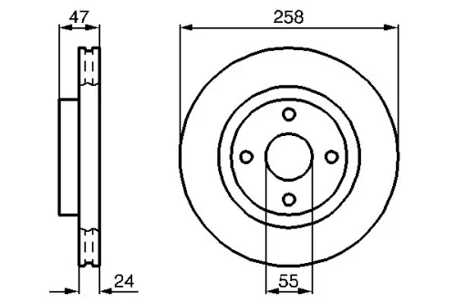 BOSCH Brake Disc (0986478989)