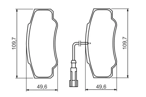 BOSCH Brake Pad Set, disc brake (0986494391)