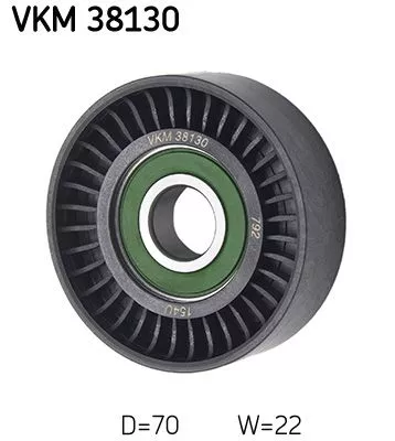 SKF Deflection/Guide Pulley, V-ribbed belt (VKM38130)