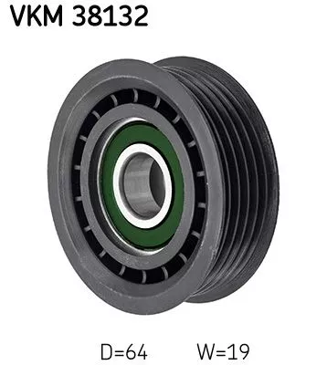 SKF Deflection/Guide Pulley, V-ribbed belt (VKM38132)