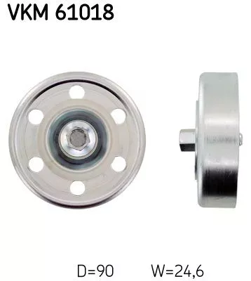 Deflection/Guide Pulley, V-ribbed belt