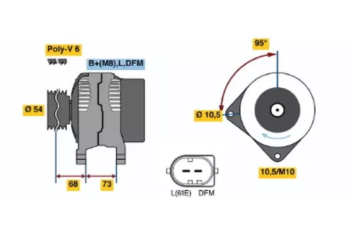 BOSCH Alternator (0986048921)