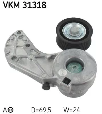SKF Belt Tensioner, V-ribbed belt (VKM31318)