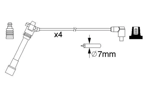 BOSCH Ignition Cable Kit (0986357181)