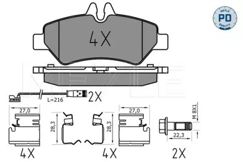 MEYLE Brake Pad Set, disc brake (0252919019/PD)