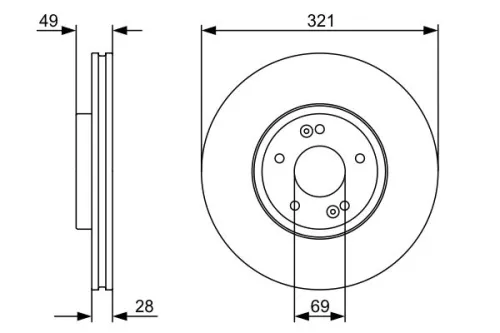 BOSCH Brake Disc (0986479536)